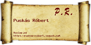 Puskás Róbert névjegykártya