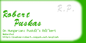robert puskas business card